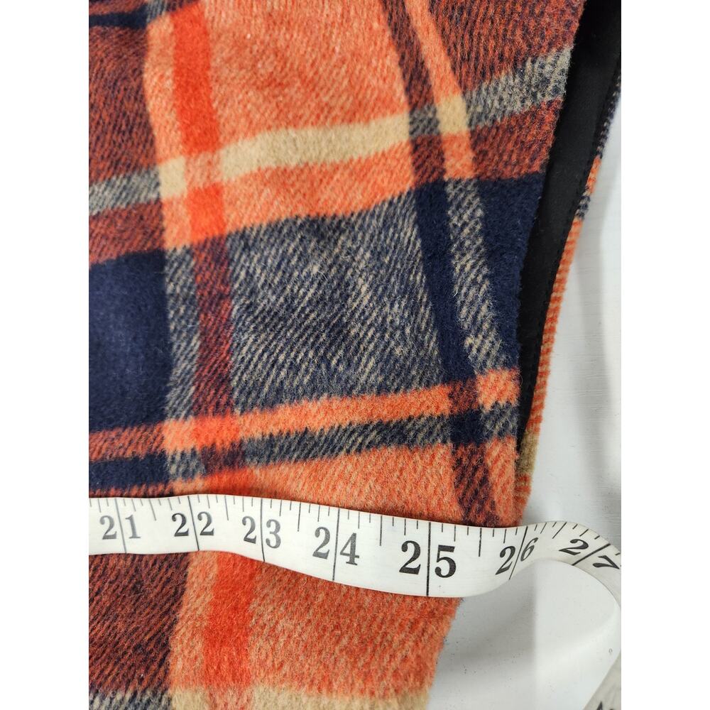 Anthropologie Andersen & Lauth Annie Capelet Erica, One Size, Orange/Navy Plaid - Picture 11 of 15